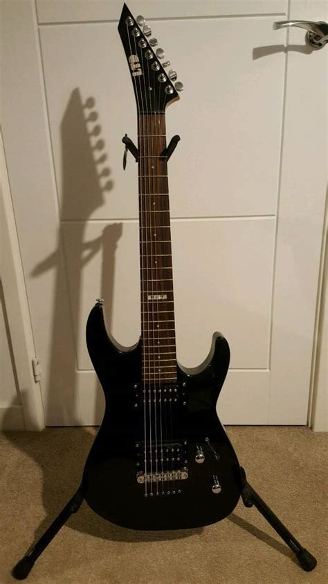 Esp Ltd M 17 7 String Electric Guitar Black In Great Cornard