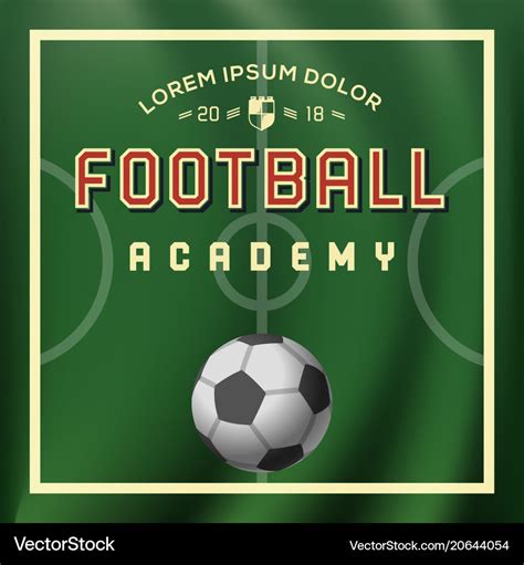 Soccer football academy sport poster Royalty Free Vector