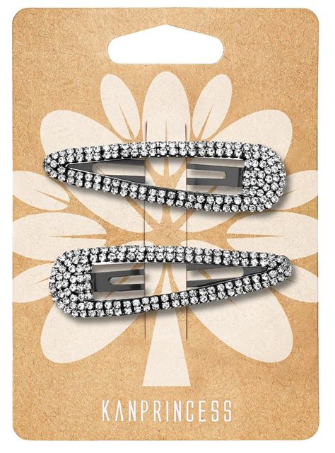 Amazon KANPRINCESS 2Pcs 2 4Inch Rhinestone Snap Hair Accessories