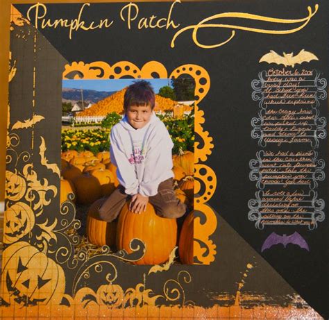 Pumpkin Patch Scrapbook Halloween Layout Patches Pumpkin Patch