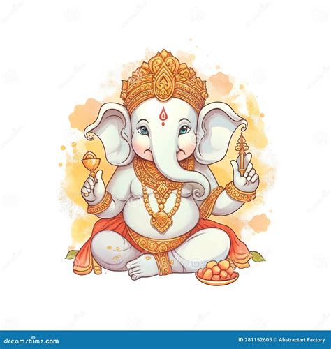 Ilustra O De Lord Ganesha Para Ganesh Chaturthi Gerada Por Ai Imagem