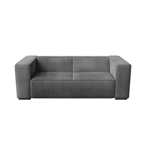 Canap Places En Tissu Velours Gris Micadoni Home Mr Scandinave