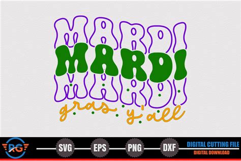 Mardi Gras Yall Mardi Gras Retro Svg Graphic By Robi Graphics