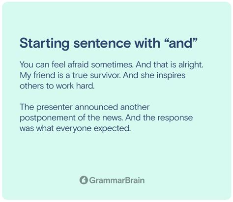 Can You Start A Sentence With And Grammar Rules Examples