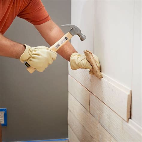 How To Install A Shiplap Wall Farmhouse Diy Farmhouse Living Farmhouse Bathroom Home Depot