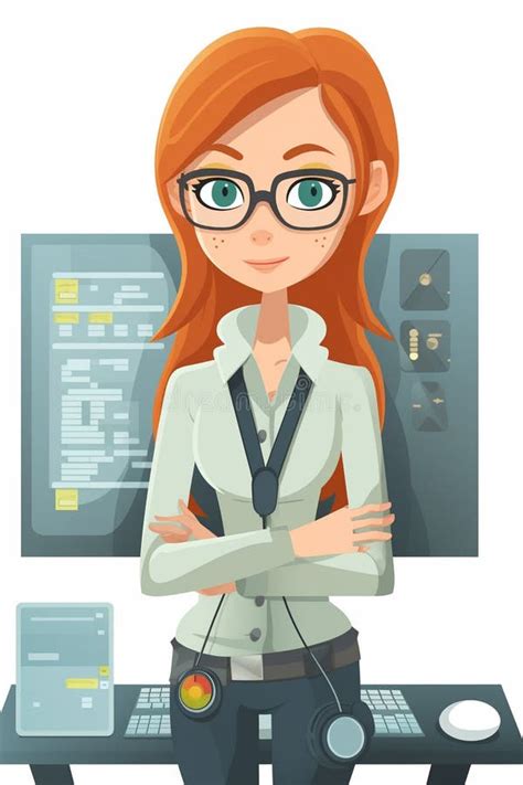 Cute Office Worker Avatar Ai Generated Stock Photo Image Of Portrait