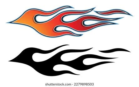 Speed Flame Sports Car Decal Vinyl Stock Vector (Royalty Free ...