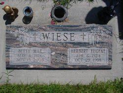 Herbert Eugene Wiese Monumento Find A Grave