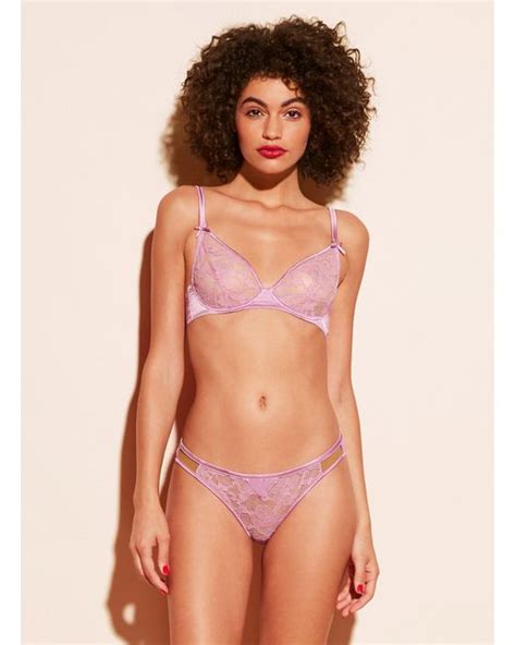 Fleur Du Mal Magnolia Lace Ouvert Panty Lyst