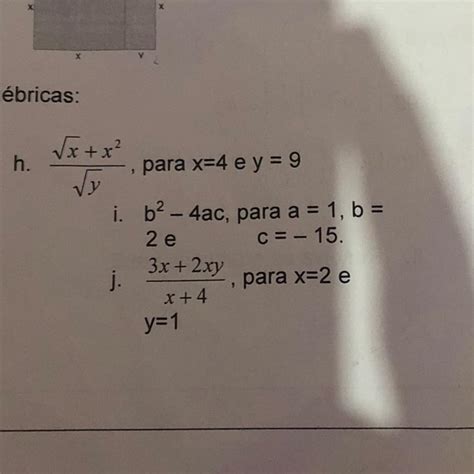 Calcule O Valor Num Rico Das Express Es Alg Bricas Brainly Br