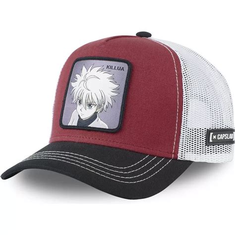 Gorra Trucker Roja Blanca Y Negra Killua Zoldyck KIR2 Hunter X Hunter