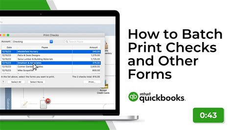 How To Batch Print Checks And Other Forms In Quickbooks Desktop Mac