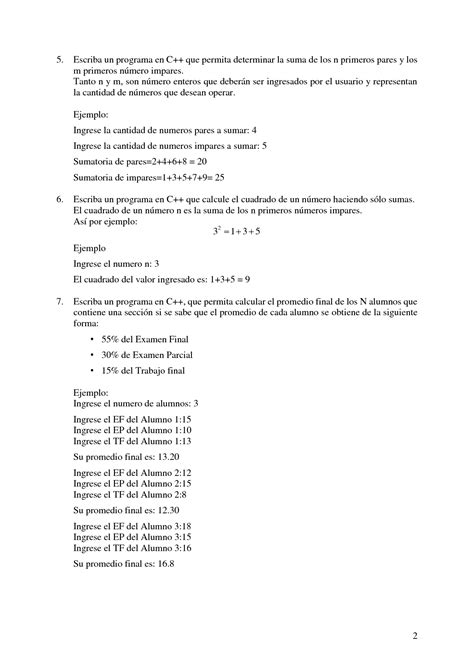 Solution Hoja De Ejercicios De Estructuras Repetitivas Studypool