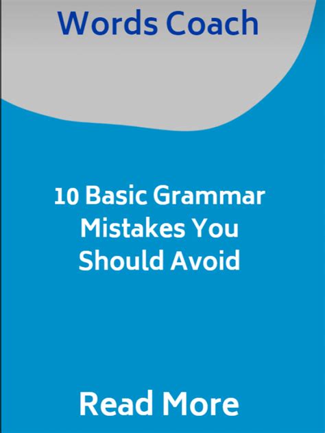 10 Basic Grammar Mistakes You Should Avoid Word Coach