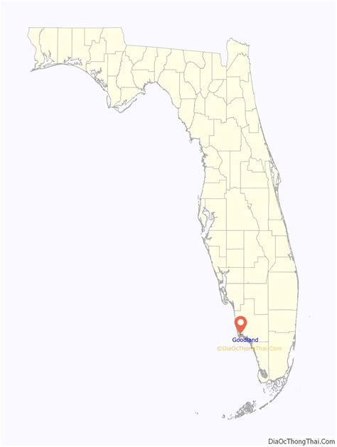 Map of Goodland CDP, Florida - Thong Thai Real