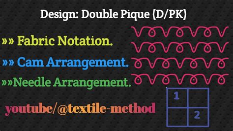 Double Pique D PK Design Cam Arrangement Needle Arrangement Fabric