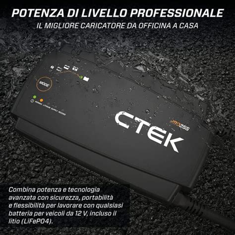 CTEK PRO25S Caricabatterie Professionale 12 V 25 A E Mantenitore Di