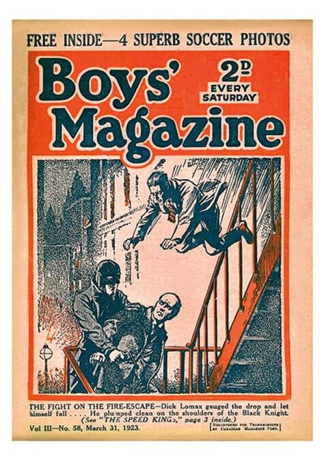 Boys Magazine 31st March 1923 Vintage Detective Comic Cover