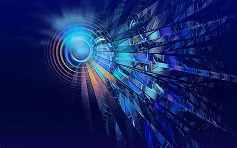 Hd Wallpaper Abstract Blue Background Cgi Circle Digital Art