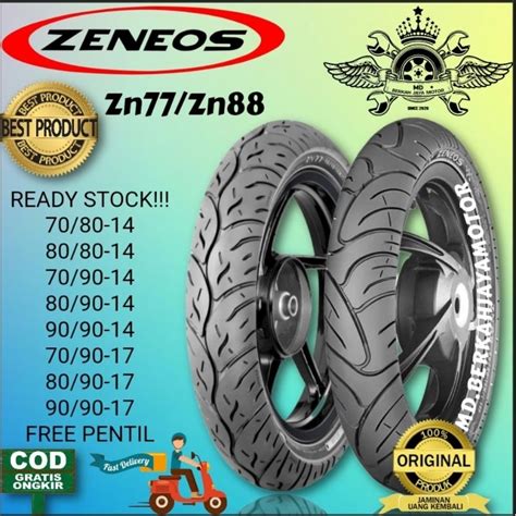 Jual Ban Tubeless Zeneos Zn88 Zn77 RING 14 70 80 70 90 80 80 80 90