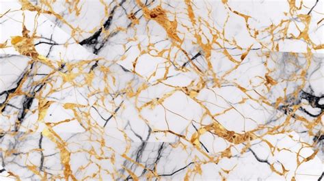 Premium AI Image | A close up of a marble with gold and black veins.