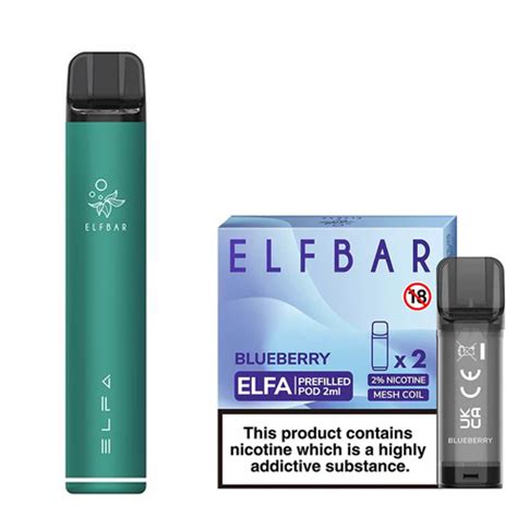 Elf Bar Pod Prefilled Starter Kit 850mAh Blueberry Green купить по 0