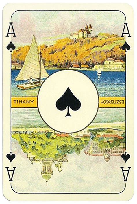 Ace of spades card from Magyar Kiralyok Romi deck Carte à jouer