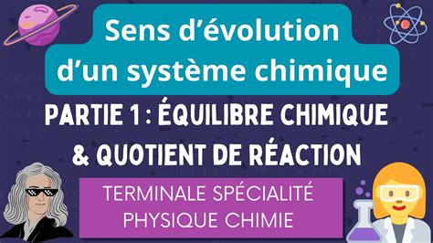 Quilibre Chimique Quotient De R Action Sens D Volution D Un