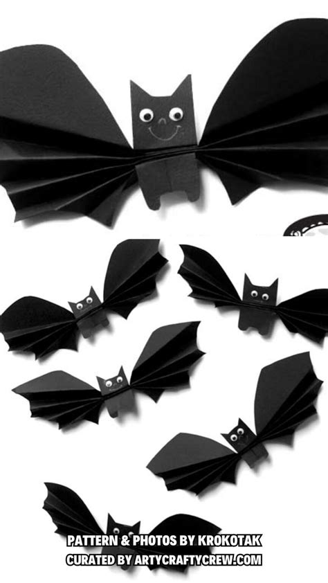 11 Spooky Paper Craft Bats For Your Halloween Setup - Arty Crafty Crew