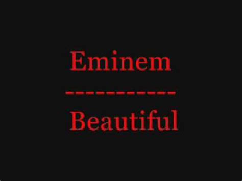 Eminem Beautiful Lyrics Youtube