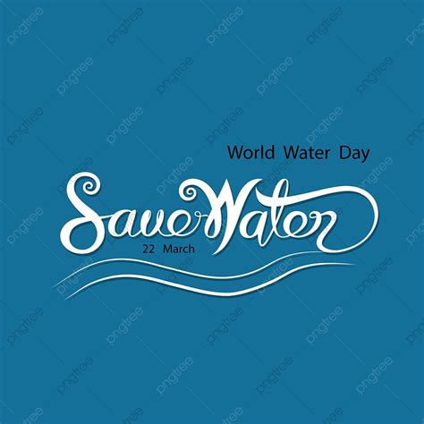 Blue Save Water Typographical Design Elements Poster Label