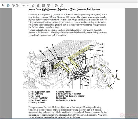 A Detailed Diagram Of The Fuel System In Cummins Qsx Engine