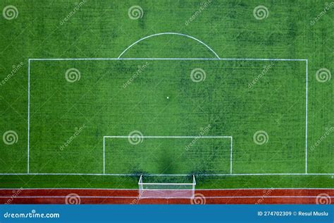 Penalty Area Of Soccer Field. Soccer Field Background Royalty-Free ...