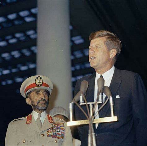 President John F Kenedy And Emperor Haile Selassie I In 1963 ፲፱፻፷፫