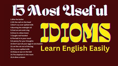 15 Most Useful Idioms In English Learn English In Telugu