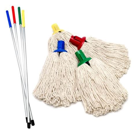 Mop Heads And Handles Medipost Blue Red Green And Yellow