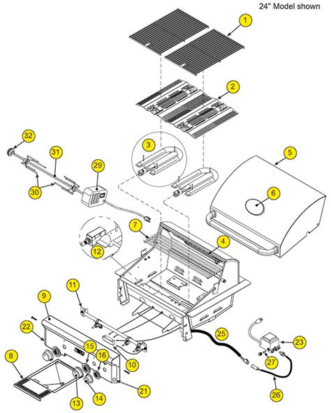 Aog L Series Built In Parts Guide American Outdoor Grill Shop