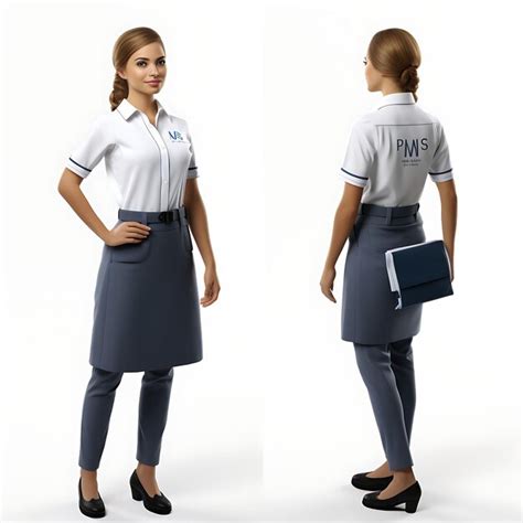 Premium Photo | 3D of Housekeeper Uniform With Hotel Logo Portraying a Dilig Character ...