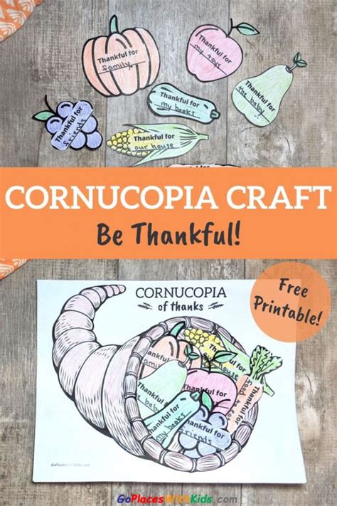 Cornucopia Kids Craft- Cultivate Thankfulness! - Go Places With Kids