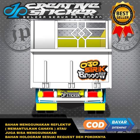 STICKER CUTTING KATA BAK BELAKANG TRUCK DAN PICKUP BISA CUSTOM