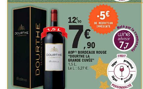 Promo Aop Bordeaux Rouge Dourthe La Grande Cuv E Chez E Leclerc