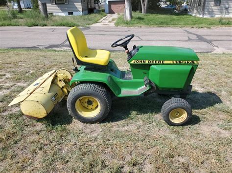 1982 John Deere 317 Lawn Tractor W Mower Tiller Blade BigIron Auctions