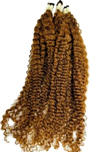 Cabelo Humano Cacheado Loiro Mel De 60cm 200 Gramas Parcelamento