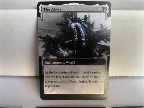 The Abyss Bt Mtg Alter Commander Normal Card Thickness Etsy