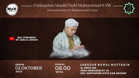 Live Peringatan Maulid Nabi Saw Bersama Guru Muhammad Yanor Desa