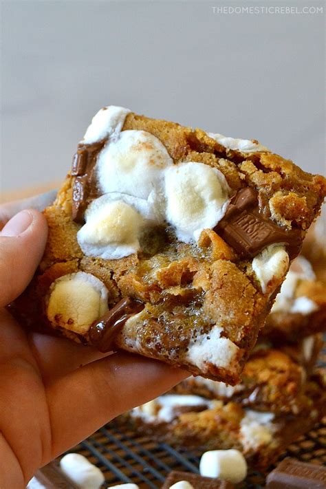 Smores Cookie Bars The Domestic Rebel