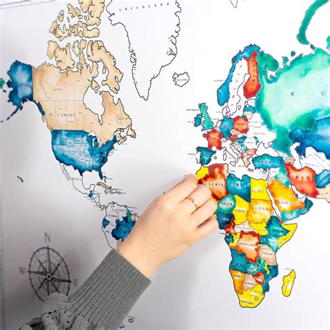 Color Your World! Paintable Map - Blank World Map for Coloring ...