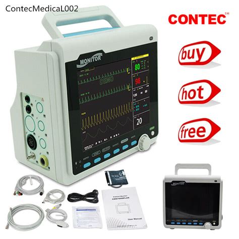 Contec Vital Signs Monitor ECG NIBP SPO2 RESP TEMP PR Patient Monitor