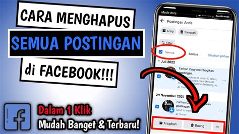 Cara Menghapus Semua Postingan Di Facebook Hapus Semua Postingan Fb