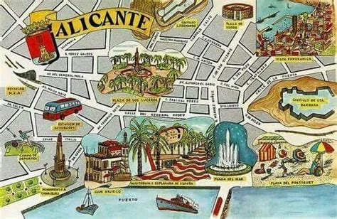 Turistic Map Of Alicante Alicante City Maps Illustration